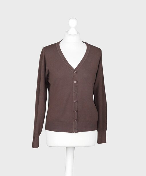 Feiner Cardigan “FIONA” schokobraun (GW61)
