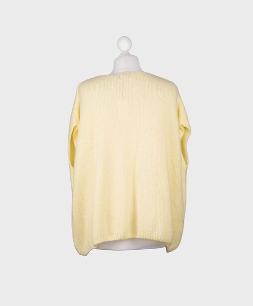 Kuschelige Strickweste “TUANA” pastell gelb (GW92)