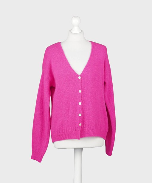 Kuschelige Strickjacke “SAMIRA” fuchsia (GW05)