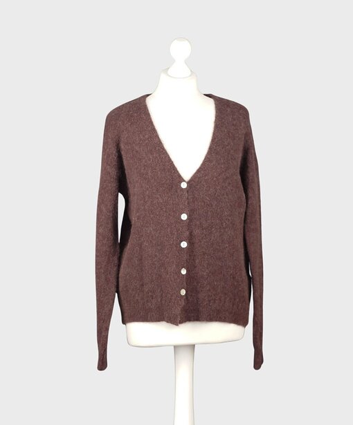 Kuschelige Strickjacke “SAMIRA” schokobraun (GW05)