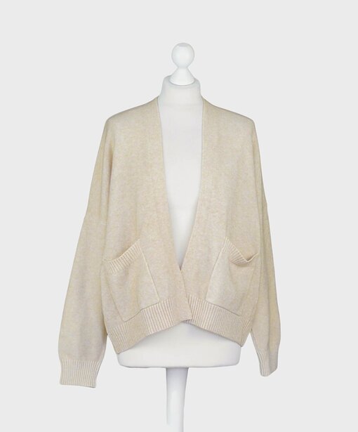 Feinstrick Cardigan “ROXANNE” beige (GW209)