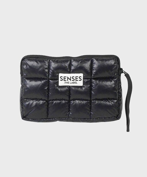 Puffer Kosmetik Bag “ALLISON” black shine (SE39)