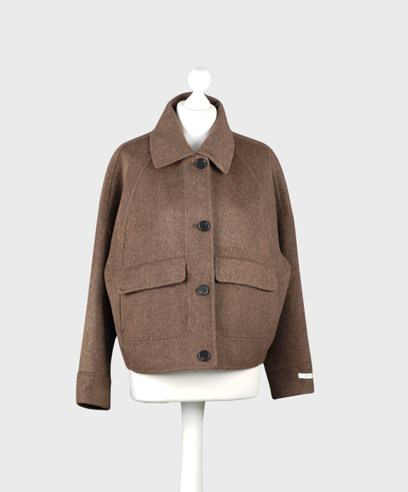 Wolljacke mit Cashmere “CARLA” schokobraun (GW79)