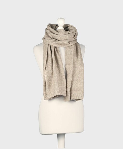 Kuscheliger Schal mit Wolle “HELENE” beige (AS24)