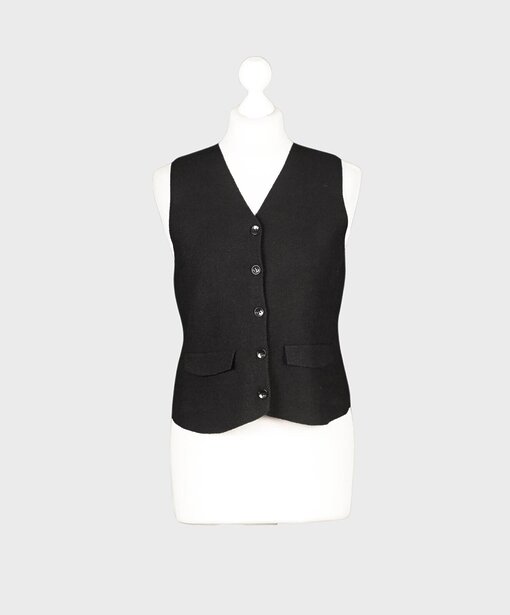 Feinstrickweste “MARGARETE” schwarz (GW20)