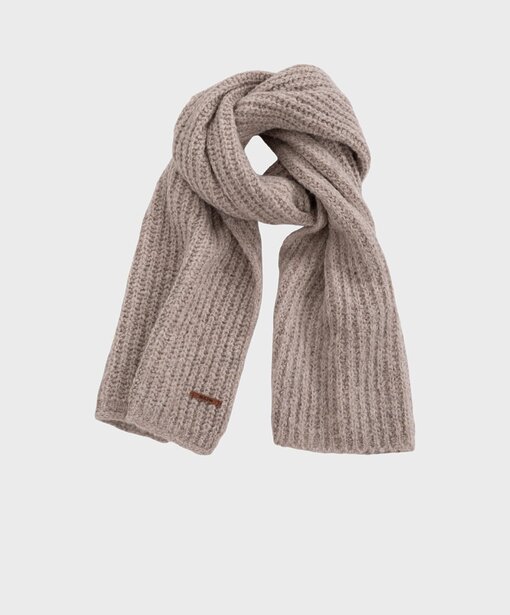 Schal mit wolle und Mohair “SCARF” light taupe solid (MSC27)