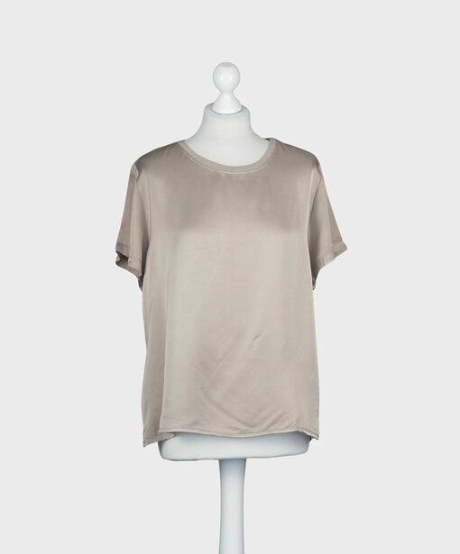 Edles Shirt mit Seide “BESSI” sand (BA35)