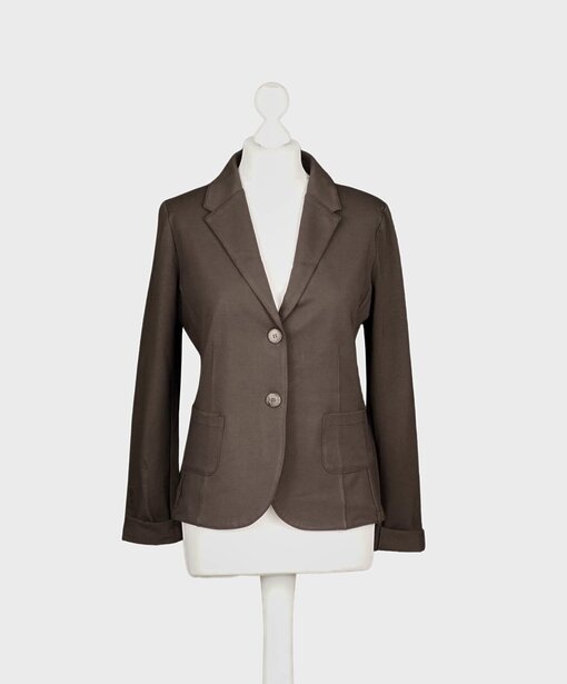 Stretchiger Kurzblazer “SISSI” – schokobraun (B04)