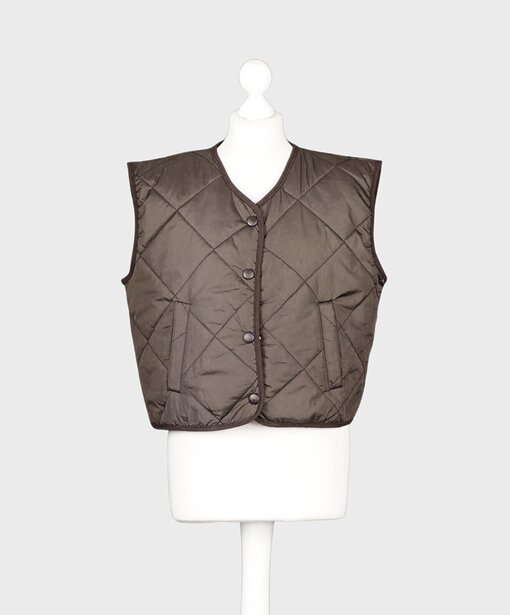 Kurze Steppweste “ALLEGRA” mocca (GW34)