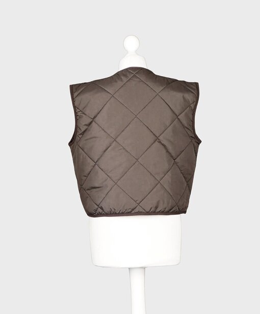 Kurze Steppweste “ALLEGRA” mocca (GW34)
