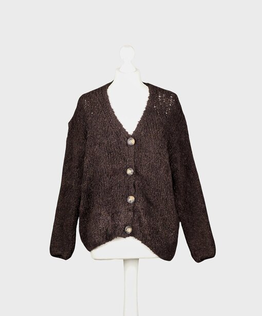 Trendiger Cardigan “ALISHA” schokobraun (GW42)