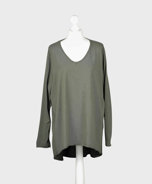 Lässiges Langarm-Shirt “SASKIA” oliv (BA03)