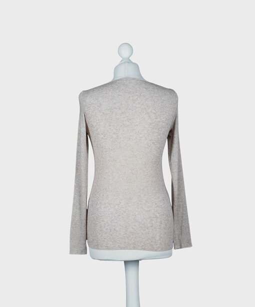 Transparentes Shirt “ALESSIA” beige meliert (BA60)
