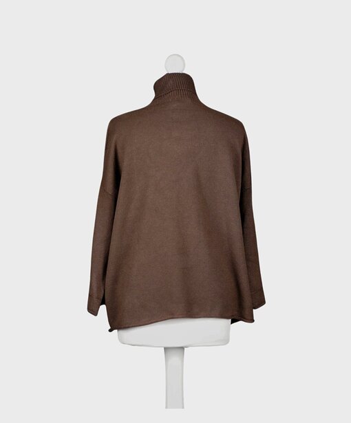 Lockerer Rollkragenpulli “AZURA” schokobraun (GW99)