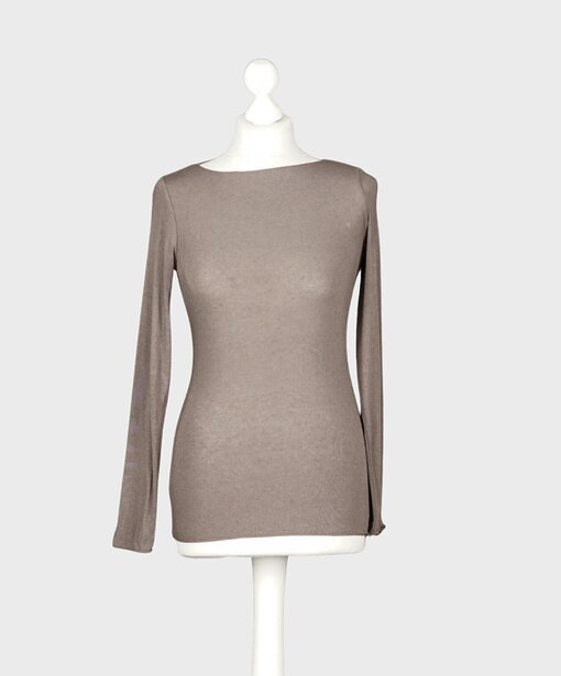 Transparentes Shirt “ALESSIA” schlamm (BA60)