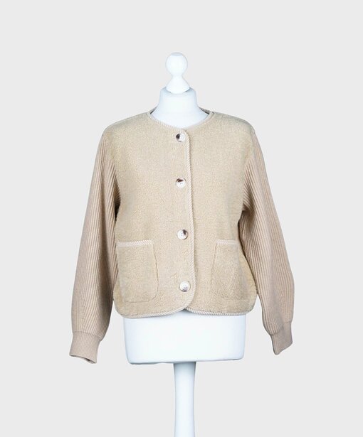 Teddy-Strick Jacke “SURI” beige (GW19)