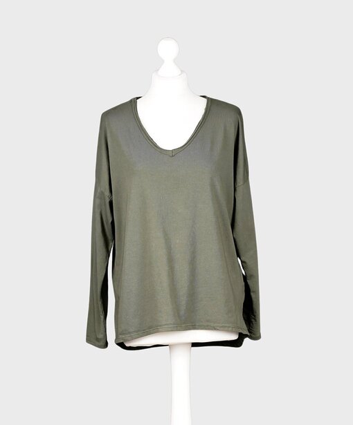 Langarm – Shirt “SASKIA SMALL” oliv (BA21)