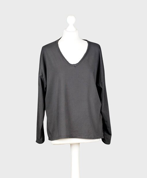 Langarm – Shirt “SASKIA SMALL” anthrazit (BA21)