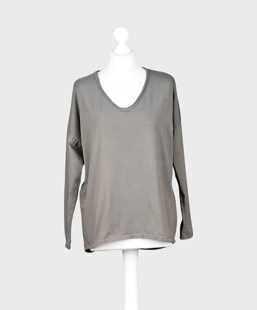 Langarm – Shirt “SASKIA SMALL” schlamm (BA21)