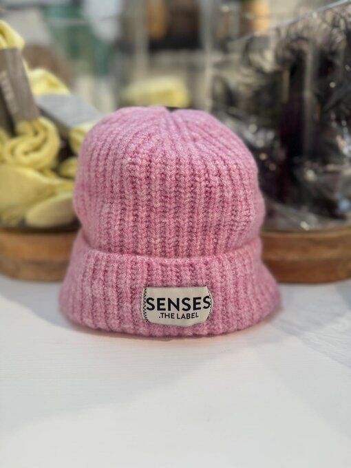 Grobstrick Mütze “ALPS” rose pink melange (SE35)