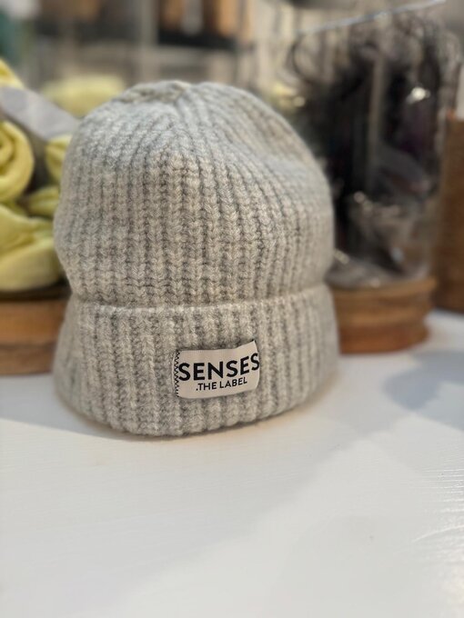 Grobstrick Mütze “ALPS” cozy grey melange (SE35)