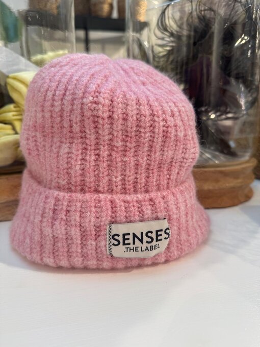 Grobstrick Mütze “ALPS” rose pink melange (SE35)