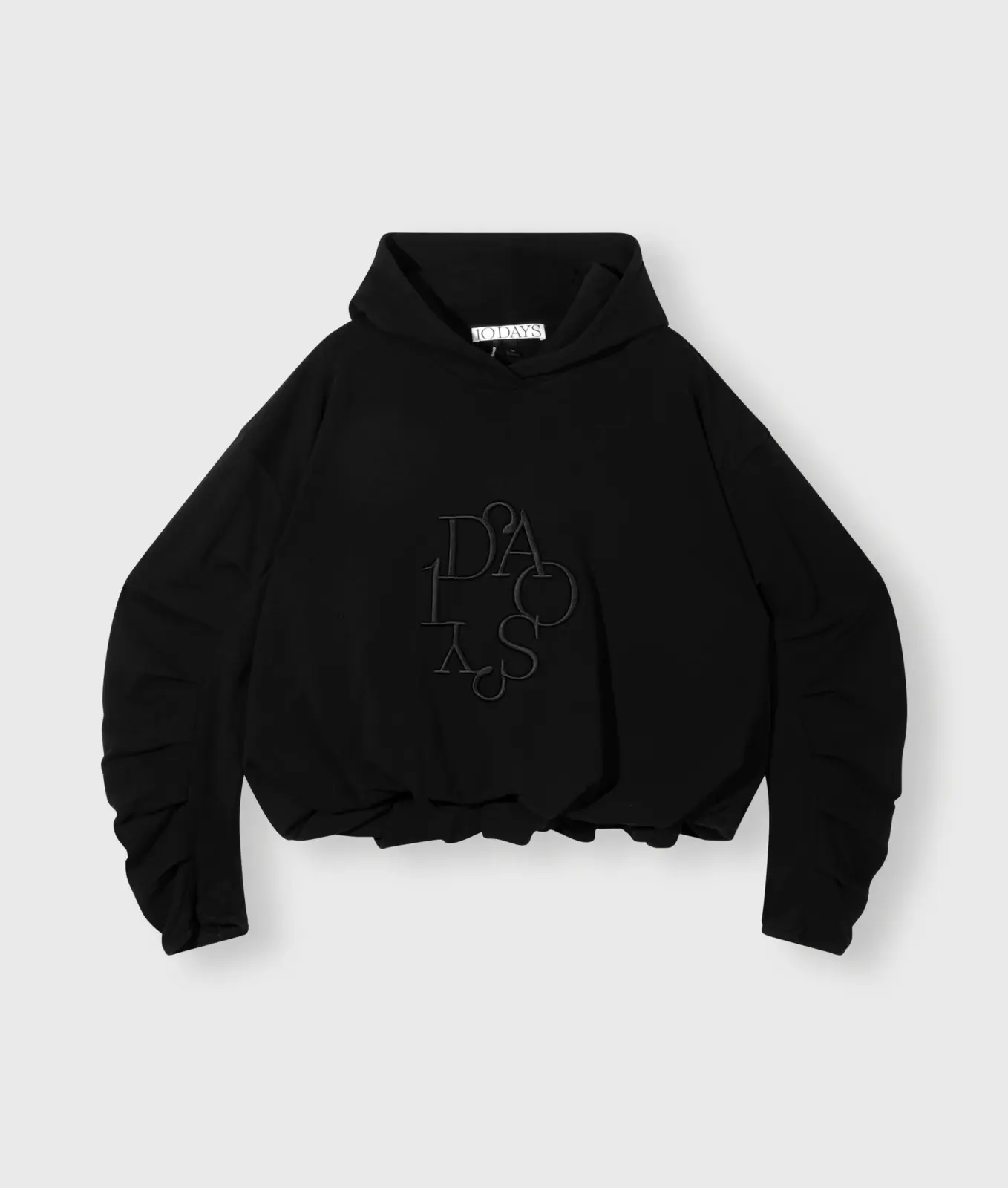 Plissierter Ballon Hoodie “ISLA” black (10D41)