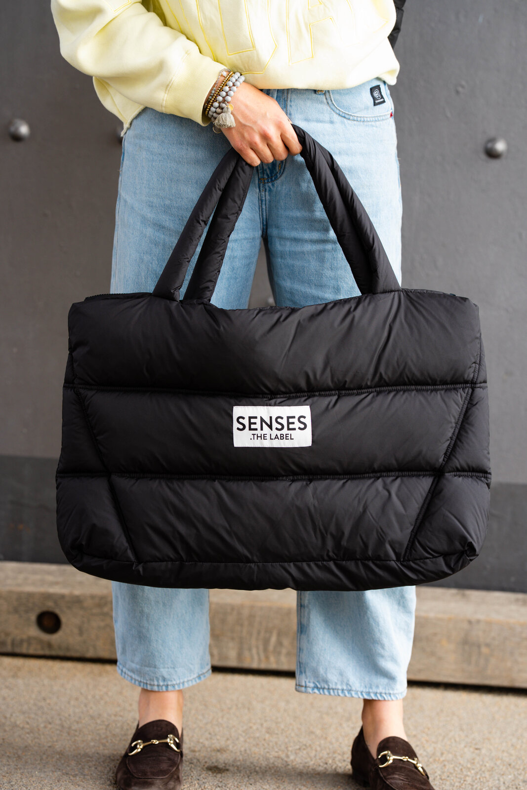 Weekend Puffer Bag “AMORA” black (SE47)