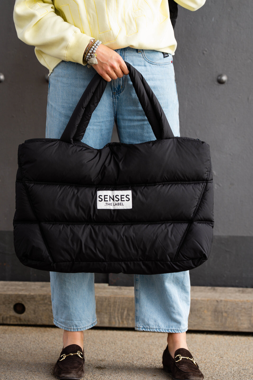 Weekend Puffer Bag “AMORA” black (SE47)