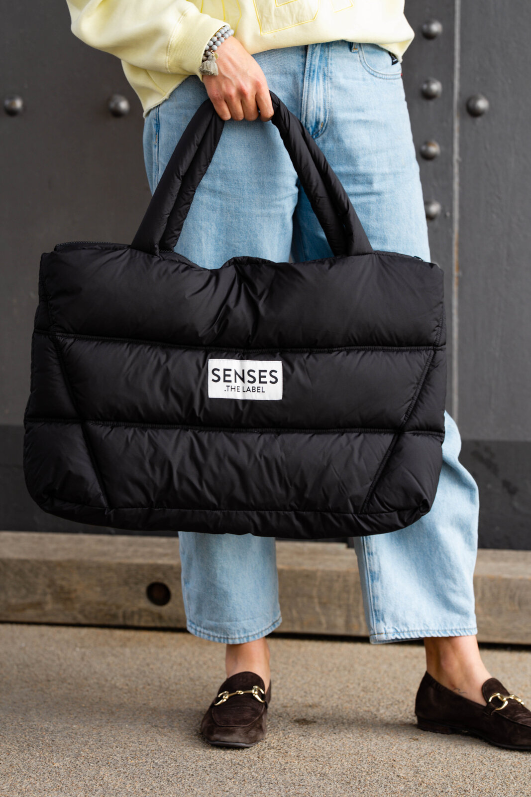 Weekend Puffer Bag “AMORA” black (SE47)