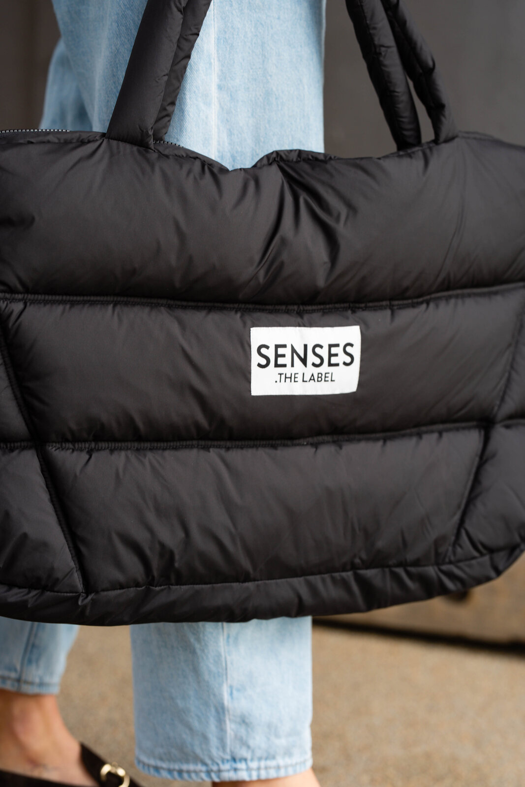 Weekend Puffer Bag “AMORA” black (SE47)