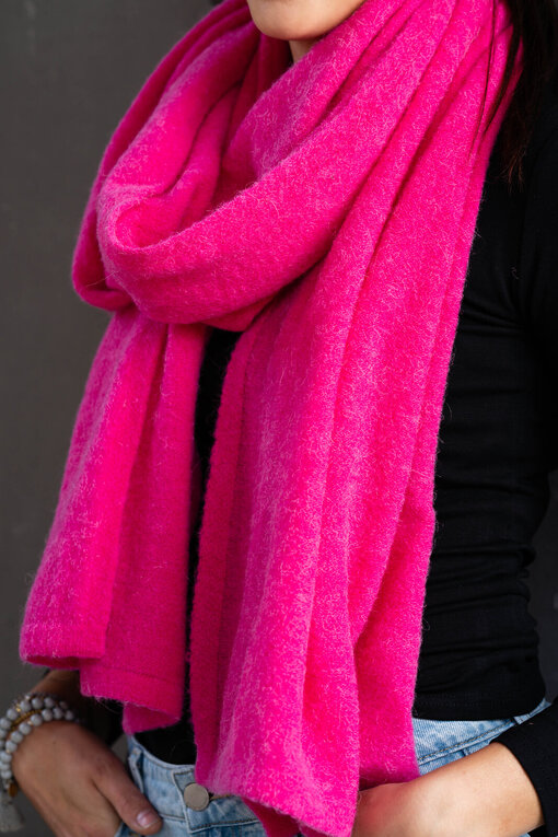 Alpaka Mix – Schal “MARITA” bright pink (10D600)