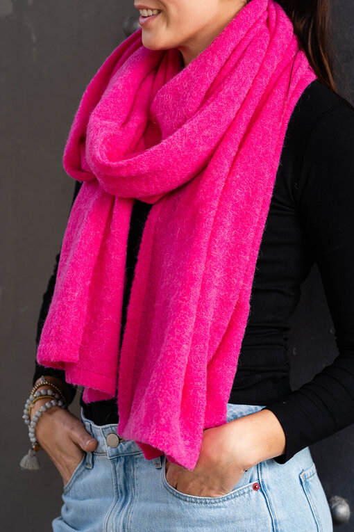 Alpaka Mix – Schal “MARITA” bright pink (10D600)