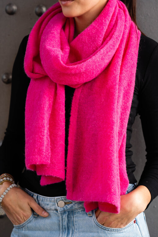 Alpaka Mix – Schal “MARITA” bright pink (10D600)