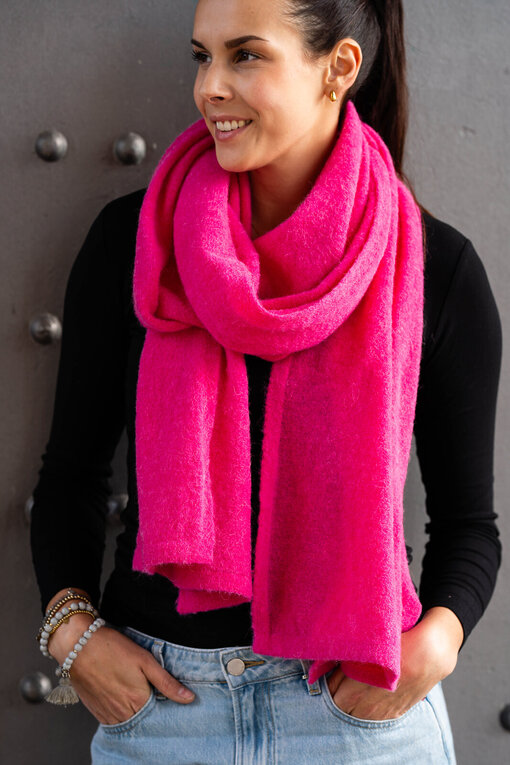 Alpaka Mix – Schal “MARITA” bright pink (10D600)