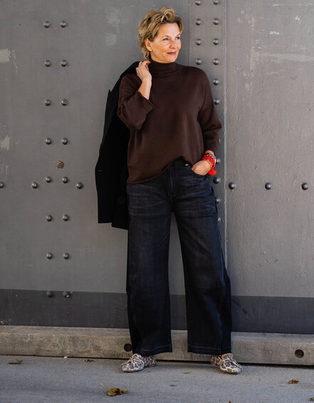 ELIAS RUMELIS - JEANS "NORALIE CONTRAST" - dark college grey (ER23)