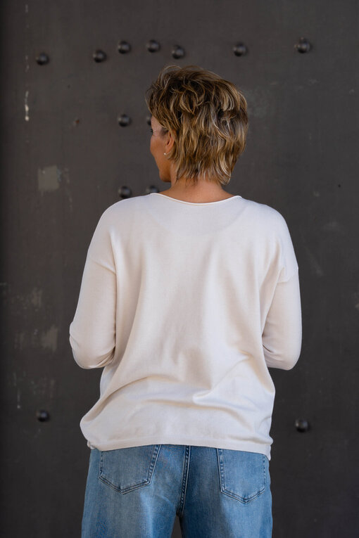 Feinstrickpulli “VIVIENNE” wollweiß (GW86)