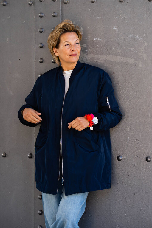 Kurzer Bombermantel “ESTRELLA” dunkelblau (GW17)
