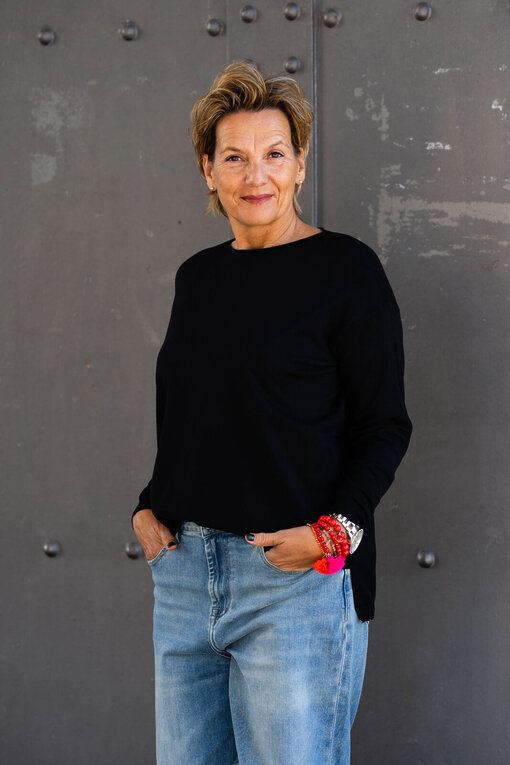 Feinstrickpulli “VIVIENNE” schwarz (GW86)