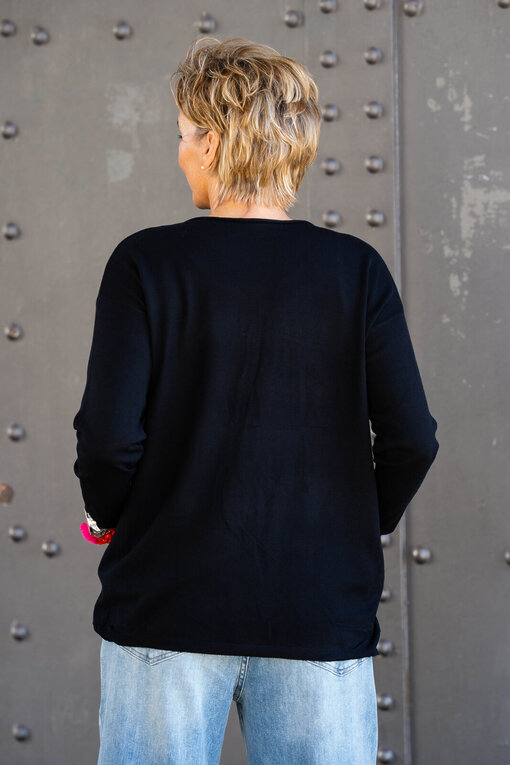 Feinstrickpulli “VIVIENNE” schwarz (GW86)