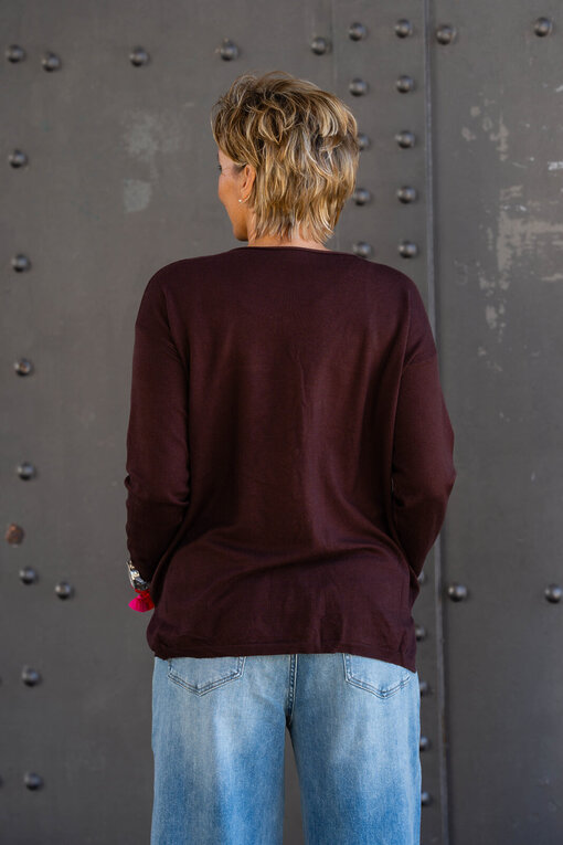 Feinstrickpulli “VIVIENNE” schokobraun (GW86)