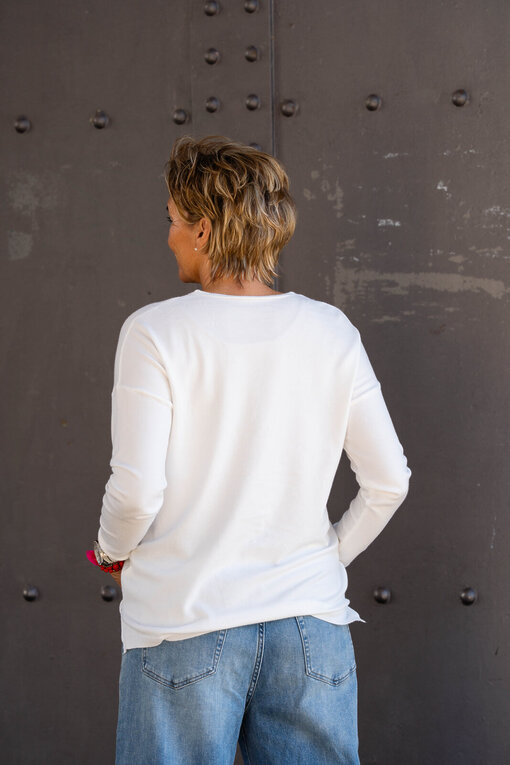 Feinstrickpulli “TATIANA” wollweiß (GW87)