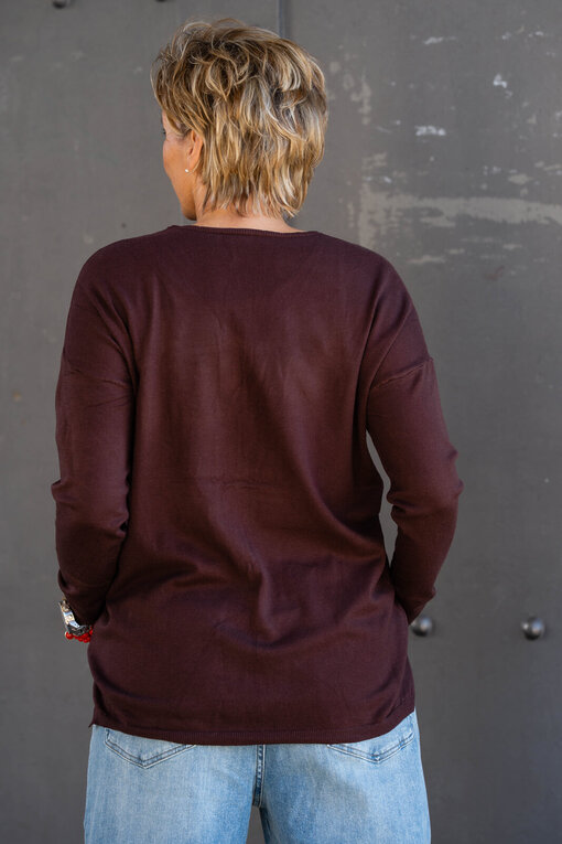 Feinstrickpulli “TATIANA” schokobraun (GW87)