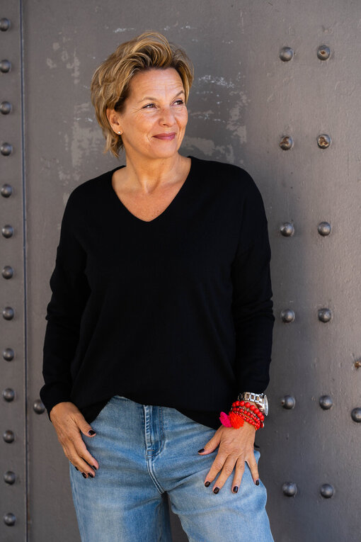Feinstrickpulli “TATIANA” schwarz (GW87)