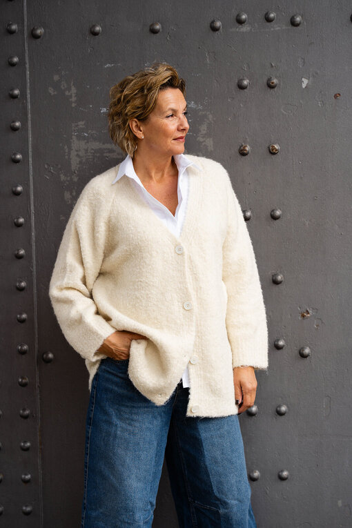 Strickcardigan “LOREENA” creme (GW228)