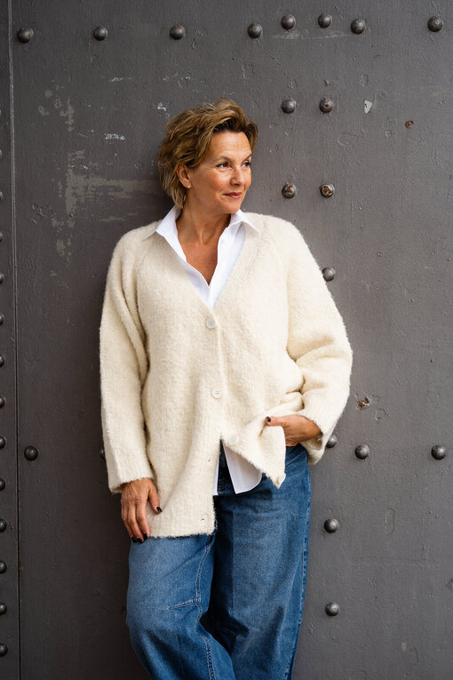 Strickcardigan “LOREENA” creme (GW228)