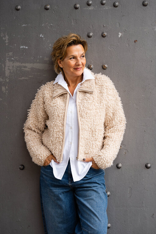 Kuschelige Teddy-Jacke “RORY” beige (GW70)