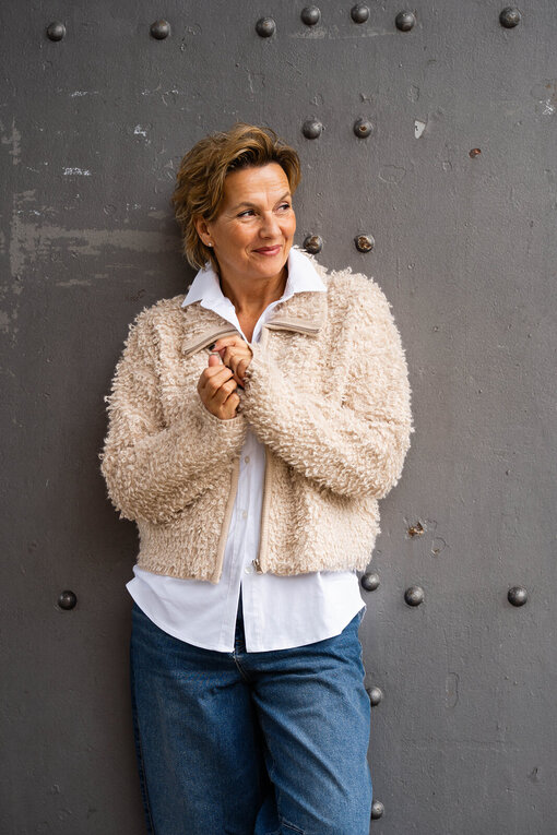 Kuschelige Teddy-Jacke “RORY” beige (GW70)