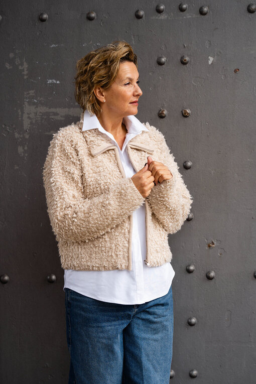 Kuschelige Teddy-Jacke “RORY” beige (GW70)
