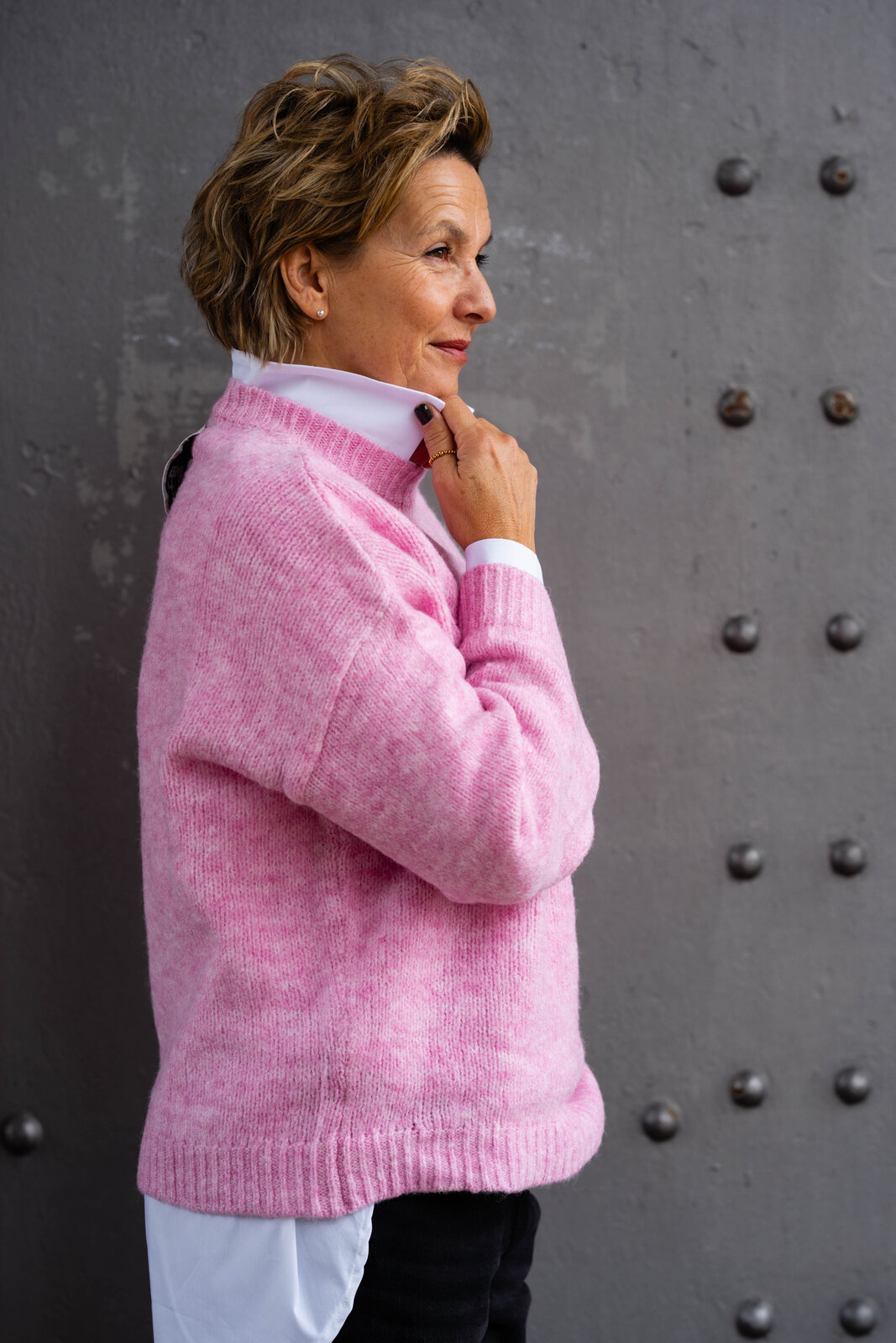 Strickpullover “KOBE” rose pink melange (SE16)